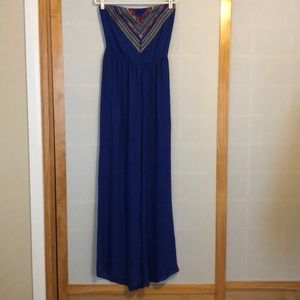 Strapless wide leg jumpsuit